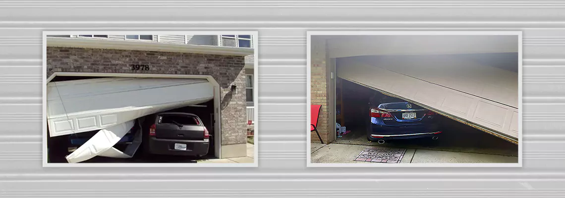 Repair Commercial Garage Door Got Hit By A Car in Bolingbrook